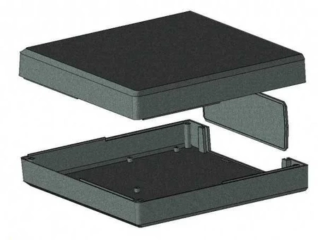 Obudowa uniwersalna Z26, 220 × 220 × 60 mm, PS, czarna, z panelami bocznymi, Kradex