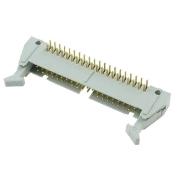 Wtyk IDC 40 styków, kątowy, do montażu na PCB, raster 2,54 mm, z zatrzaskami, Z-WS40VW