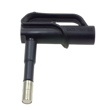 Adapter - gniazdo izolowane z tuleją 4mm / styk magnetyczny 6mm czarny