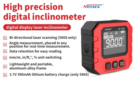 Poziomica laserowa, kątomierz Noyafa NF-566S