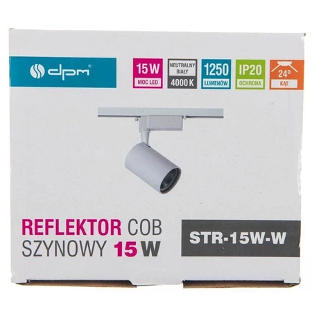 Reflektor szynowy LED 15W, 1434lm, 4100K, biały
