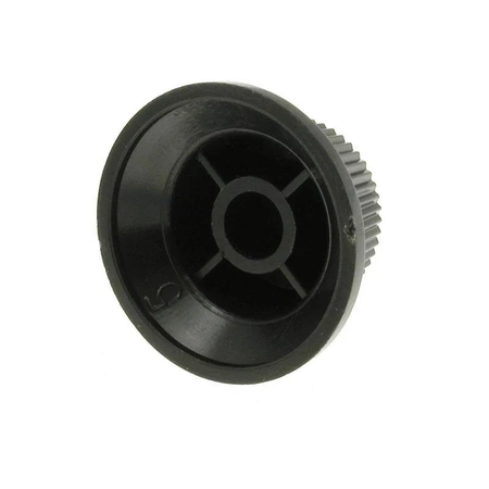 Gałka do potencjometru na oś 6mm - 18mm - czarna, napis VOLUME - GGC18