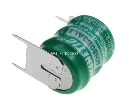 Akumulator NiMH 3.6V 80mAh, wyprowadzenia: 3 piny