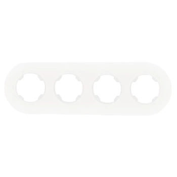 Ramka poczwórna, plastikowa, owalna, biała, Soul/Oval