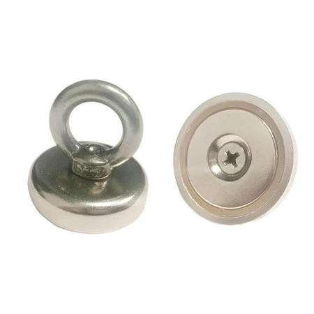 Magnes neodymowy okrągły średnica 20mm z uchem udźwig 6 kg - MAG196