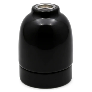 Porcelanowa oprawka wisząca E27 F510-3 czarna Ceramic Loft