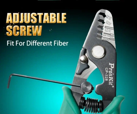 Ściągacz do światłowodów 5w1 ProsKit CP-328 – stripper do włókien 125–3000 µm