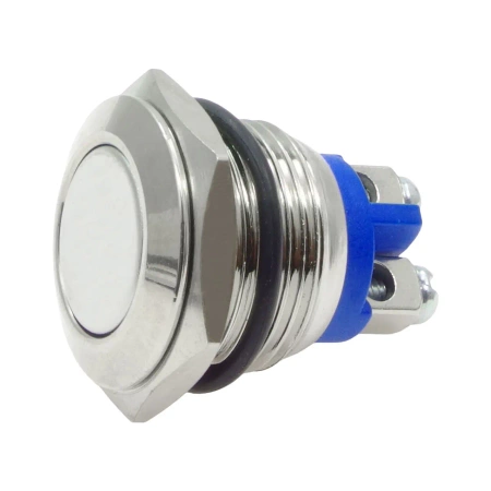 Przycisk wandaloodporny chwilowy 2A 250V, klawisz płaski