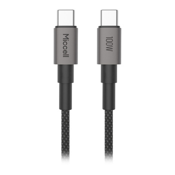 Kabel USB-C do USB-C 100W 5A Premium 1,2m czarny Miccel