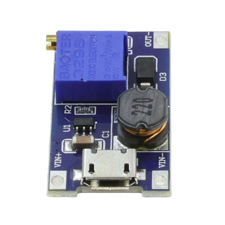 Przetwornica StepUp, 2A z USB - napięcie regulowane 5-28V