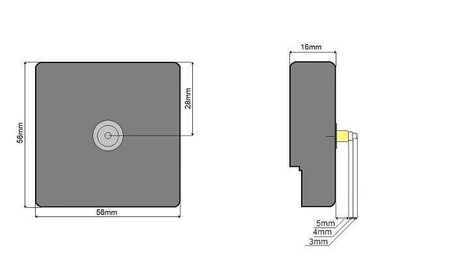 Mechanizm kwarcowy zegara M5168 ze wskazówkami ozdobnymi MK5