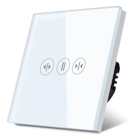 Włącznik dotykowy szklany kurtynowy (left/right) 600W - sterowanie WiFi + Bluetooth - biały - Tawoia Smart Home