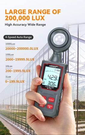 Luksomierz Noyafa NF-564 zakres: LUX: 0–200000, FC: 0–19999