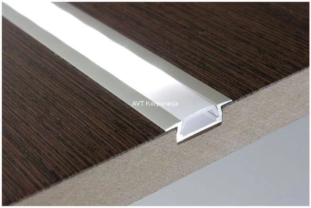 Profil MICRO-K, aluminium, osłonka przezroczysta, 1m