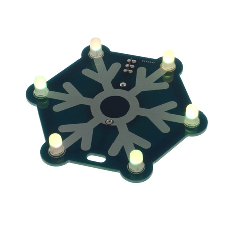 Niebieska świąteczna ozdoba LED RGB - zestaw DIY do nauki lutowania, XMAS2