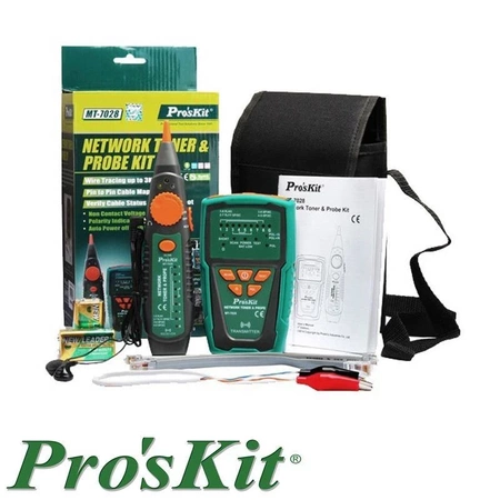 Tester LAN RJ45, RJ11, szukacz par przewodów, NCV, Proskit MT-7028