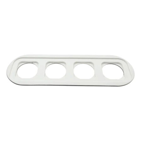 Ramka poczwórna owalna ceramiczna czarna Ceramic Loft