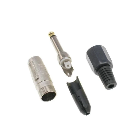 Wtyk jack 6.3 mono HQ czarny