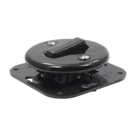 Włącznik dzwonkowy ceramiczny, okrągły podtynkowy czarny Ceramic Loft