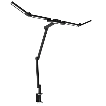 Lampa biurkowa LED - profesjonalna z regulacją barwy i jasności - liniowa 82cm - 4 ramiona - 1650lm - czarna - FDDL18