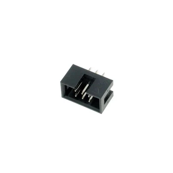 Wtyk IDC 6-stykowy prosty do montażu na PCB, raster 2,54 mm ze złoconymi stykami, Z-WS6G