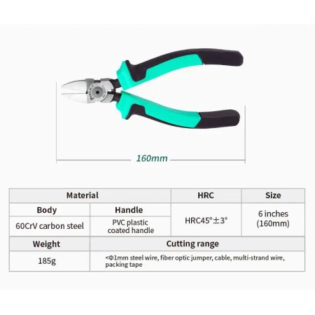 Szczypce obcinaczki boczne 160mm, Proskit PM-806FG