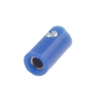Gniazdo na przewód 2.6mm, izolowane przykręcane, niebieskie