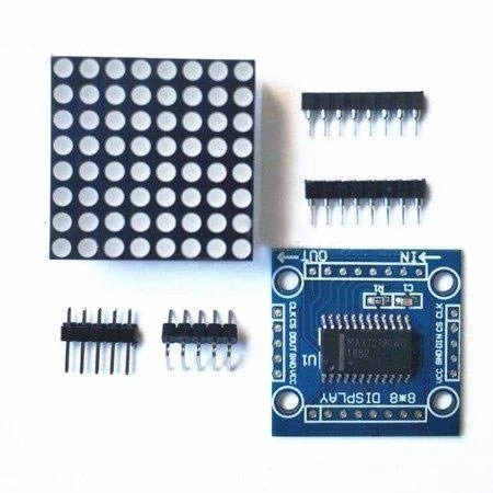 Matryca LED 8x8 + sterownik MAX7219 - LED czerwone - moduł do Arduino