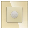 Ściemniacz dimmer 500W, 80W dla LED, regulator obrotów wentylatora - szklana ramka - złoty - Tawoia Glass