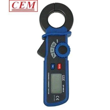 Miernik cęgowy prądów upływu CEM DT-9810, cęgi 30 mm, 200 A AC, pamięć MAX, CAT III 600 V
