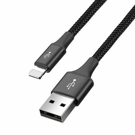 Kabel Lightning - USB 4w1: 2x USB-C, micro USB, 3.5A, nylonowy oplot, 1.2m czarny, CA1T4-B01