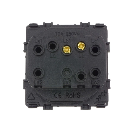 Włącznik światła szklany pojedynczy - szary - Tawoia Glass