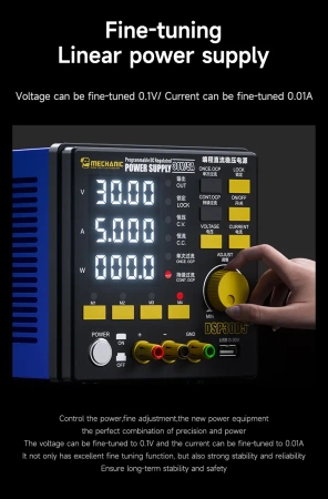 Zasilacz laboratoryjny 30V/5A DSP30D5 Mechanic
