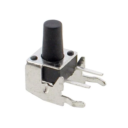 Mikroprzełącznik tact switch kątowy 6 mm do montażu THT na PCB