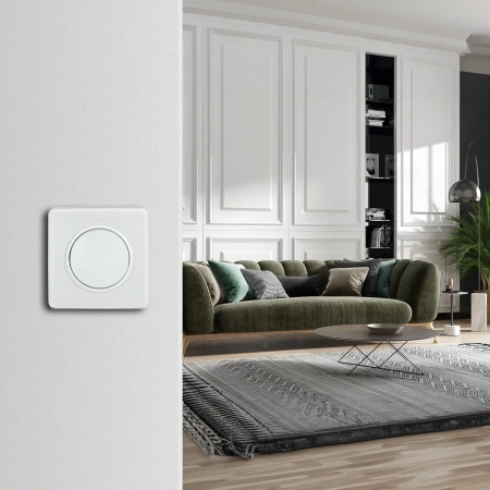 Włącznik światła krzyżowy, montaż podtynkowy, kolor biały OVAL Electromalt, OVA1021W