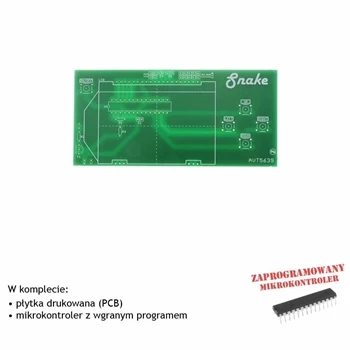 Gra elektroniczna SNAKE - PCB i mikroprocesor do projektu AVT 5639
