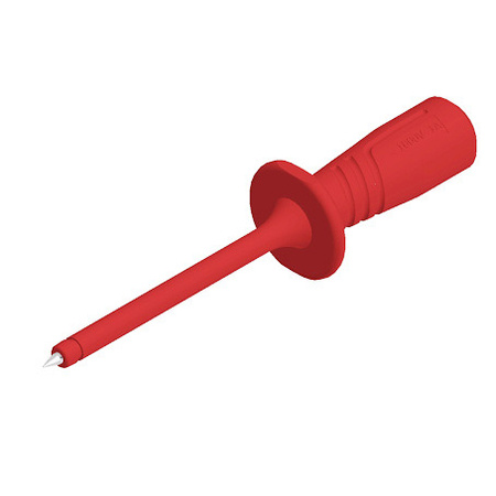 Sonda probiercza 98mm bezpieczna z gniazdem 4mm, 1000V kat. III, czerwona