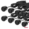 Czujniki parkowania cofania LED 3D przód tył czarne GOLD 18mm AMIO-03192