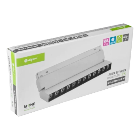 Reflektor szynowy magnetyczny liniowy regulowany 12W 960lm 4000K biały M-LINE