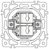 Gniazdo komputerowo-telefoniczne RJ45 i RJ11, okrągłe, białe, podtynkowe, moduł bez ramki, OVAL
