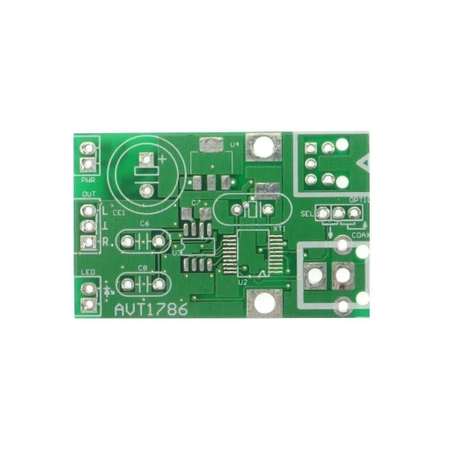 Miniaturowy przetwornik C/A z WM8727 - PCB do projektu AVT 1786