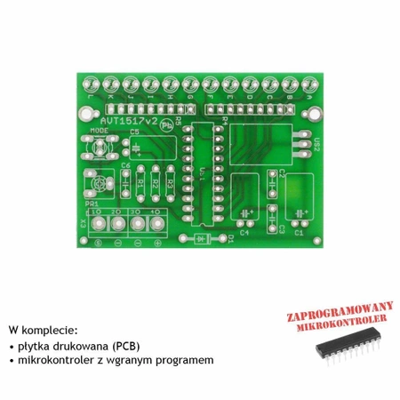 Wskaźnik nie tylko wysterowania, PCB i mikroprocesor do projektu AVT1517