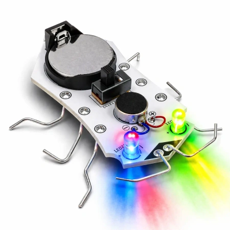 Elektroniczne robaczki DIY – 7 wędrujących Robo-Bug LED do nauki lutowania, AVTEDUBOX7