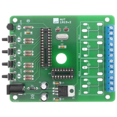 Przełącznik IR 4-kanałowy - sterowany pilotem - KIT AVT 1815