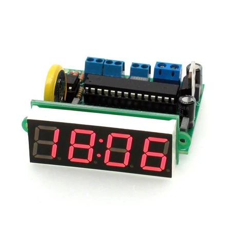 Prosty zegar LED, czerwony wyświetlacz - KIT AVT 3132