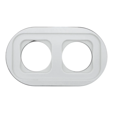 Ramka podwójna owalna ceramiczna czarna Ceramic Loft