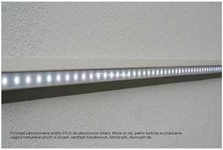 Profil STOS MDF, osłonka mleczna, 1m