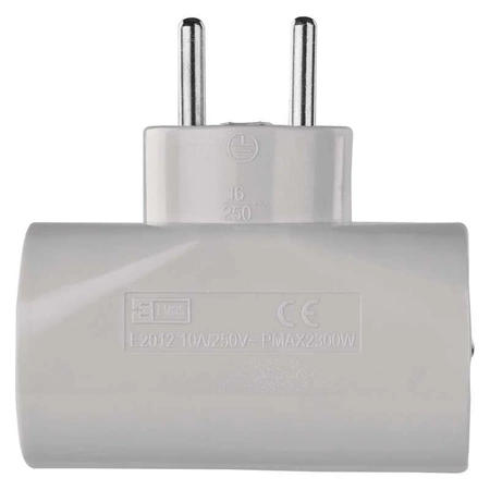 Rozgałęźnik sieciowy 230 V, 3 gniazda, 10 A, biały, EMOS P0023