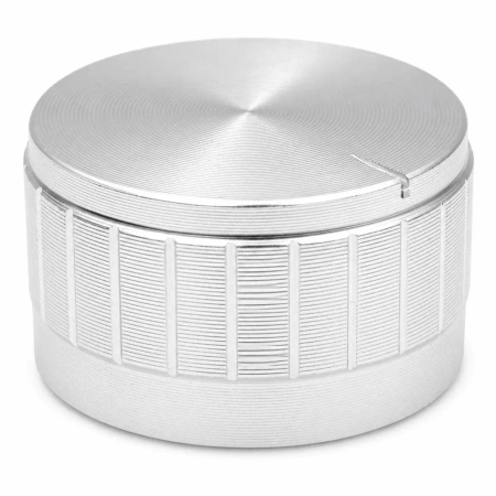 Gałka aluminiowa do potencjometru na oś 6mm - 30x17mm - srebrna - GSL30