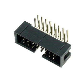 Wtyk IDC 16-stykowy kątowy do montażu na PCB, raster 2,54 mm ze złoconymi stykami, Z-WS16W